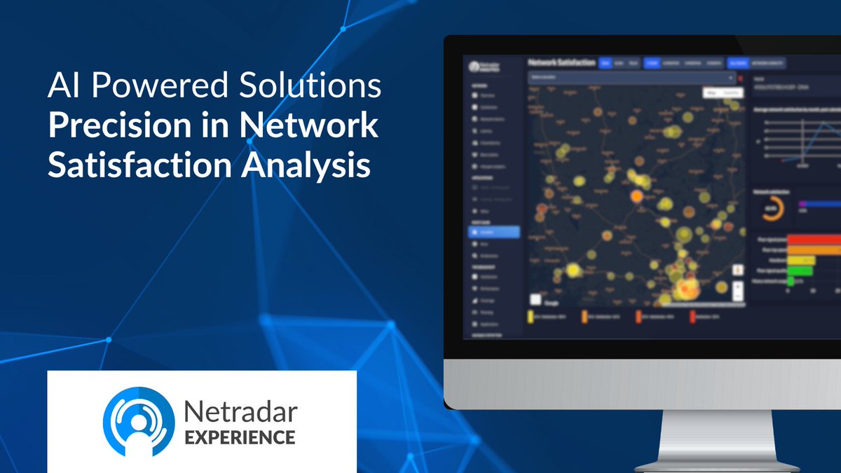 With #Netradar AI-Detection, network operators can efficiently identify and address network issues across larger areas. Our unique solution leverages over 300 KPIs to provide detailed insights into network satisfaction, helping to boost customer loyalty.

#AI #NetworkSatisfaction