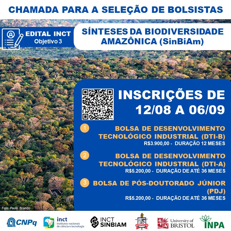 FilipeEco's tweet photo. 📢3 bolsas, RT por favor📢
O  #INCTSinBiAm abriu edital p/ seleção de 3 bolsistas.  Para detalhes, veja o edital (https://t.co/JwchMmUNYC) e formulário de inscrição (https://t.co/56NY71YtDj)
🌳🌴🌳🪲🐠🦜🐜🌱 https://t.co/0A9Mz7bvYb