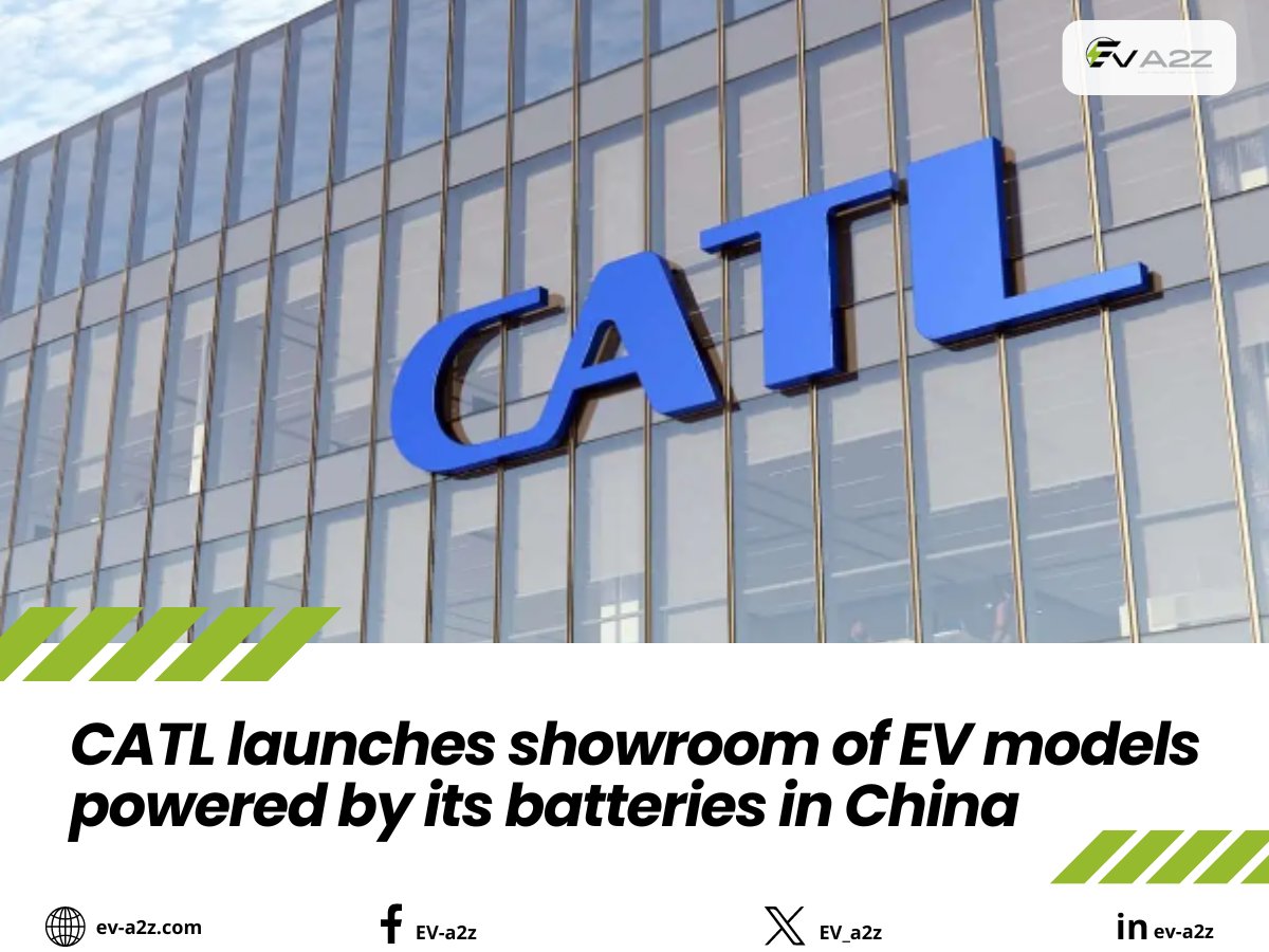 EV_a2z's tweet photo. CATL has opened the world's first new energy experience center in Chengdu, China, showcasing nearly 100 EV models powered by its advanced battery technologies. This initiative, named NING Space, serves as a bridge between automakers and consumers, offering a platform for customers to explore, learn, and engage with electric vehicles. By enhancing the consumer experience and promoting EV adoption, CATL is positioning itself as a key player in accelerating the shift towards sustainable mobility in China.

#CATL #NINGSpace #EV #ElectricVehicles #BatteryTechnology #SustainableMobility #China #CleanEnergy #GreenTech #Innovation #EVShowroom #ElectricCars #RenewableEnergy #Tesla #Nio #Xiaomi #Chengdu #ElectricMobility #EVRevolution #SmartEnergy