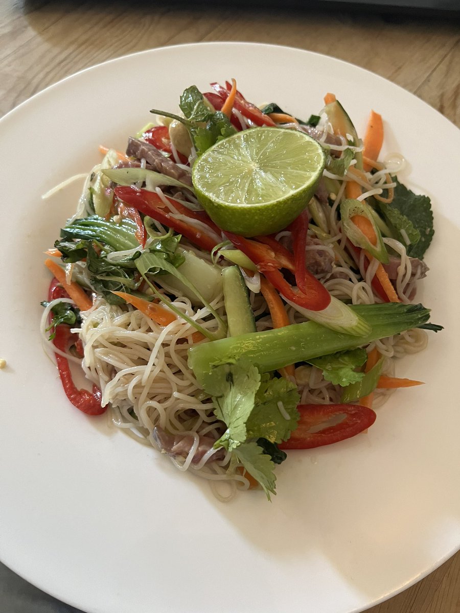 Seems like the right weather for a Vietnamese beef noodle salad