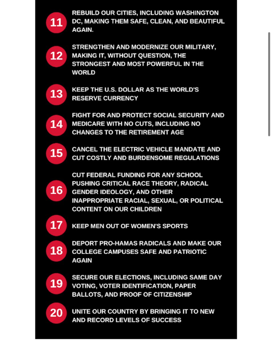 LauraLoomer's tweet image. President Trump’s 20 core promises to MAKE AMERICA GREAT AGAIN!