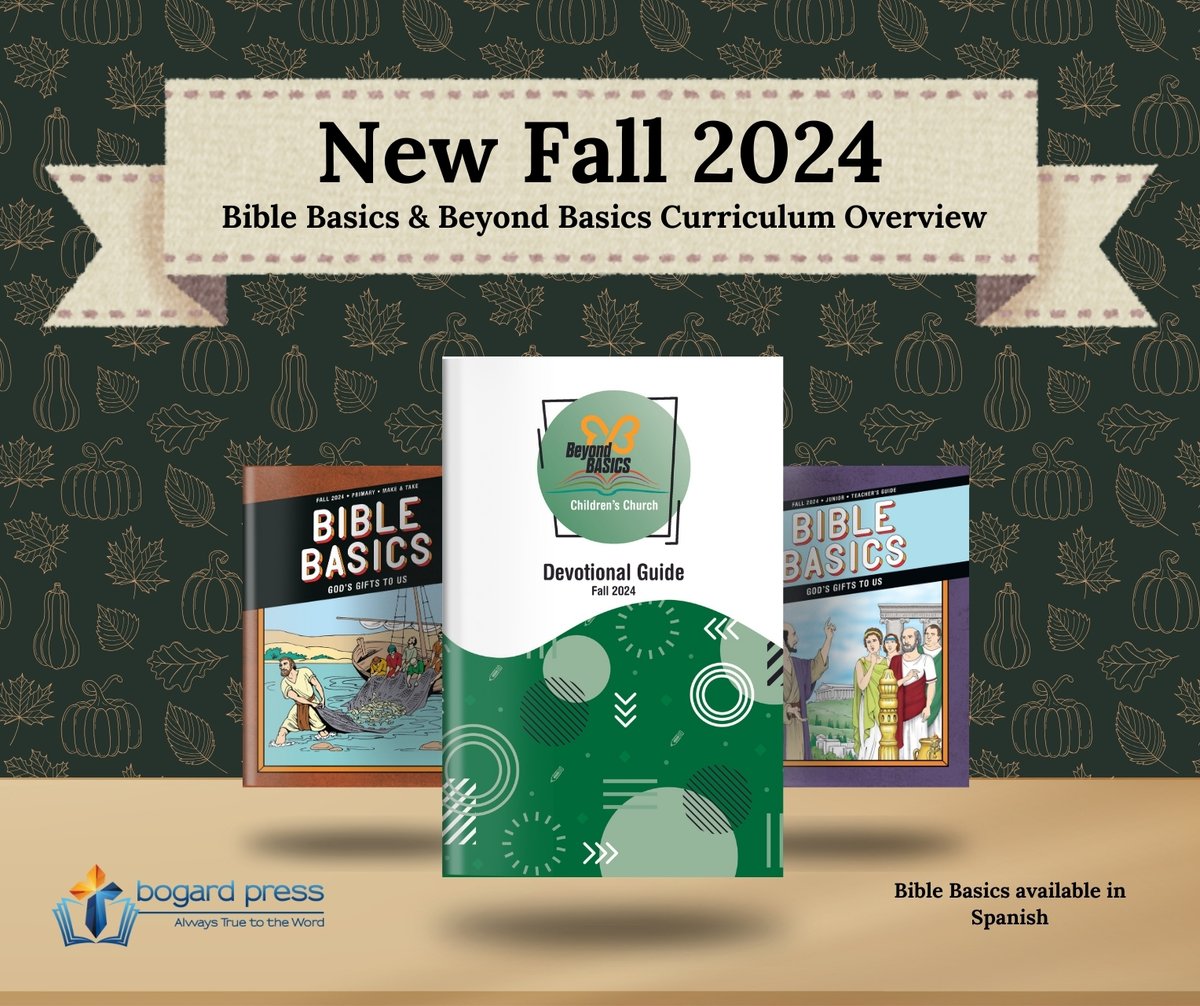 BogardPress's tweet image. Discover our Bible Basics for the Fall Quarter at bogardpress.org/bible-basics-f…

#FallQuarter #SundaySchool #BogardPress #atttw #BibleBasics