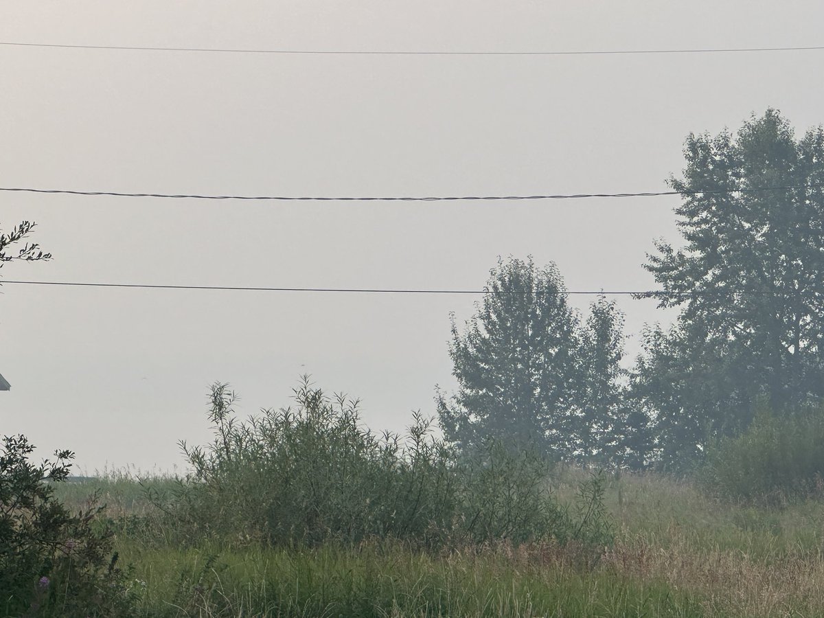 Poor air quality this morning.  Hope this smoke dissipates soon. #Manitoba #tataskweyak