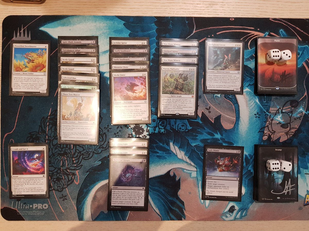 Getting back to the weekly competitive draft with the Magic Mates of Sydney. Last draft was at the start of OTJ. Went 2-1 to this pile losing to BG with the 6 cmc 3 modes spell. <a href="/Calm_Mirror/">Sam from Draft Punks</a> @DarcanisMtg <a href="/mtg_nomad/">NomadMTG</a> <a href="/Solomonanonagon/">Solomon Nivison-Smith</a>