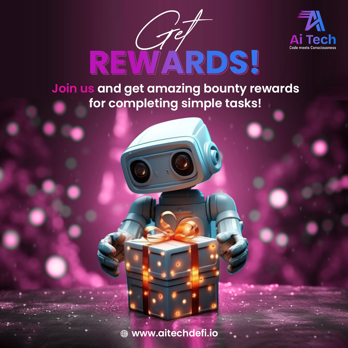 AITechDefi's tweet photo. GET REWARDS🎁
Join us and Get Amazing Bounty Rewards for completing Simple Tasks!
Join Now: https://t.co/4DObRtWg1K
#Crypto #cryptocurrency #aitechnology #CryptoInvestor #Airdrop #blockchain #bounty #Rewards #BountyRush #rewardupdate #AI https://t.co/O3KRh3pNge
