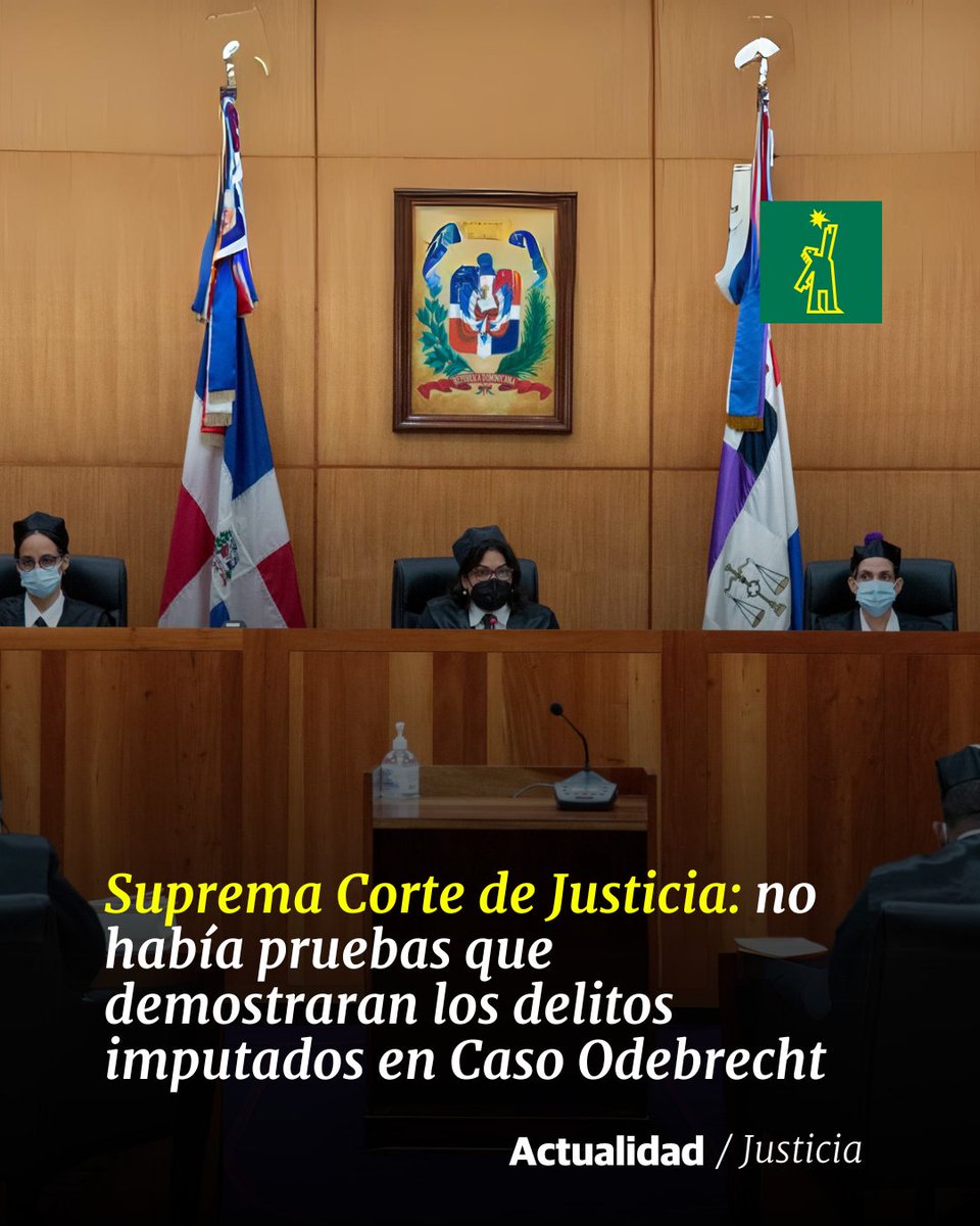 ⚖ | #JusticiaDL | Pese a que la empresa brasileña Odebrecht admitió el pago de sobornos, la Suprema Corte de Justicia determinó que las pruebas aportadas no demostraron la comisión de delito alguno.

🔗 ow.ly/NkAR50SVJ33

#DiarioLibre