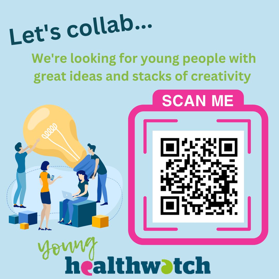 Seeking creative young minds with big ideas to collaborate. If you are 16-25 &amp; want to know more, scan our QR code, contact us at enquiries@healthwatcheastridingofyorkshire.co.uk, call 01482 665684 or use out contact form buff.ly/4fKa2R5
#TogetherWeCanAchieveGreatThings