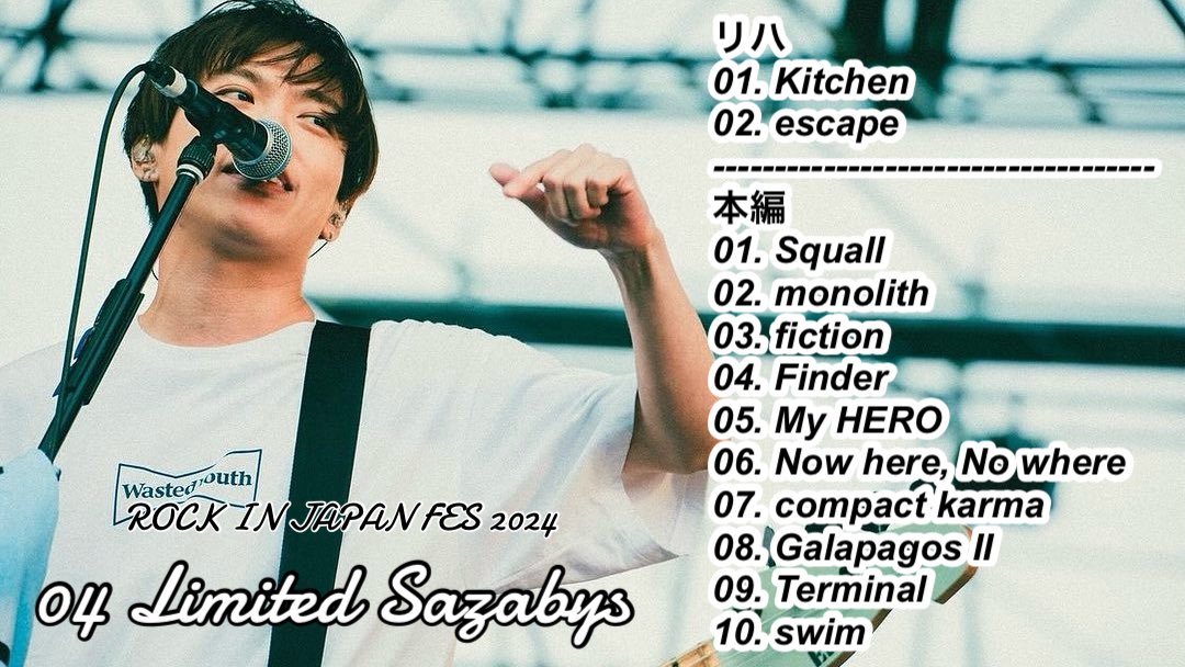 ROCK IN JAPAN FES 2024 04 Limited Sazabys セトリ #ロッキン