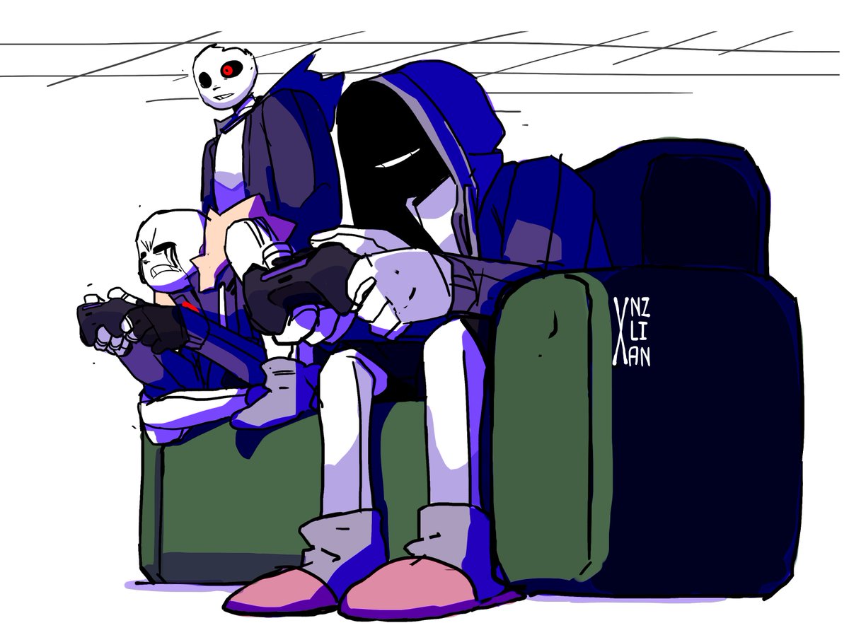 ProductionRoxy's tweet photo. It's boys night

Killer belongs to RahafWabas 
Dust belongs to Ask-DustTale 
Horror belongs to Sour-Apple-Studios https://t.co/9NXeaBW4k5