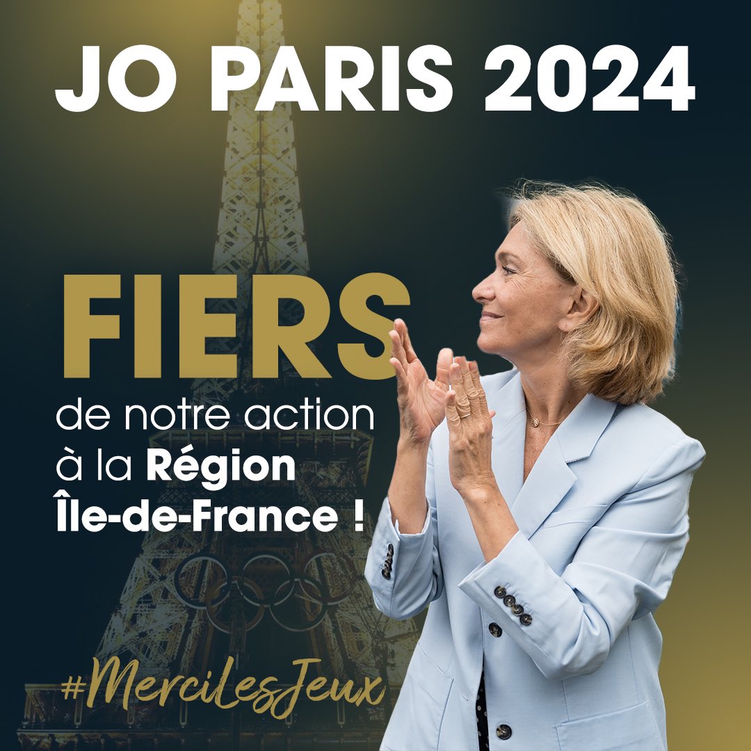 #JOParis2024 : FIERS de notre action à la Région Île-de-France ! 

#MerciLesJeux et merci <a href="/vpecresse/">Valérie Pécresse</a> 🇫🇷