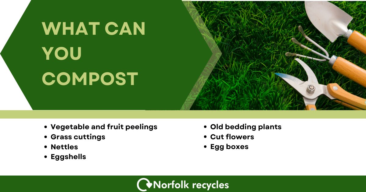 It's #AllotmentWeek. To celebrate, show your compost some love 💚. There's so much you can compost.

You can find out more about how to care for your compost at norfolkrecycles.com