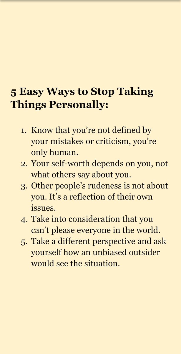 5 Easy Ways to Stop Taking Things Personally:
