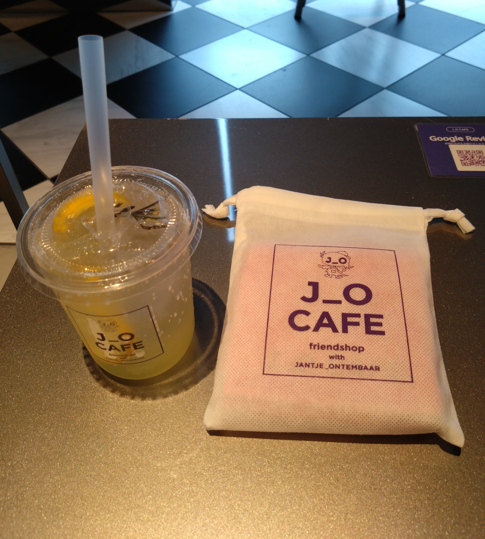 J_O CAFE KIOSQUEオリジナルハンドタオル（巾着ポーチ付） J_O CAFE KIOSQUEオリジナルハンドタオル（巾着ポーチ付）