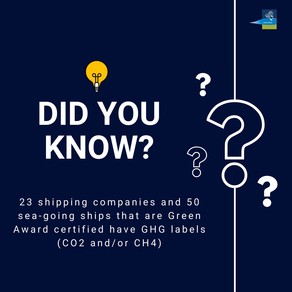 𝟮𝟯 𝘀𝗵𝗶𝗽𝗽𝗶𝗻𝗴 𝗰𝗼𝗺𝗽𝗮𝗻𝗶𝗲𝘀 𝗮𝗻𝗱 𝟱𝟬 𝘀𝗲𝗮-𝗴𝗼𝗶𝗻𝗴 𝘀𝗵𝗶𝗽𝘀 𝘁𝗵𝗮𝘁 𝗮𝗿𝗲 𝗚𝗿𝗲𝗲𝗻 𝗔𝘄𝗮𝗿𝗱 𝗰𝗲𝗿𝘁𝗶𝗳𝗶𝗲𝗱 𝗵𝗮𝘃𝗲 𝗚𝗛𝗚 𝗹𝗮𝗯𝗲𝗹𝘀 (𝗖𝟬𝟮 𝗮𝗻𝗱/𝗼𝗿 𝗖𝗛𝟰). 

You can learn more about our 2023 benchmarking report - bit.ly/3LUV6l8