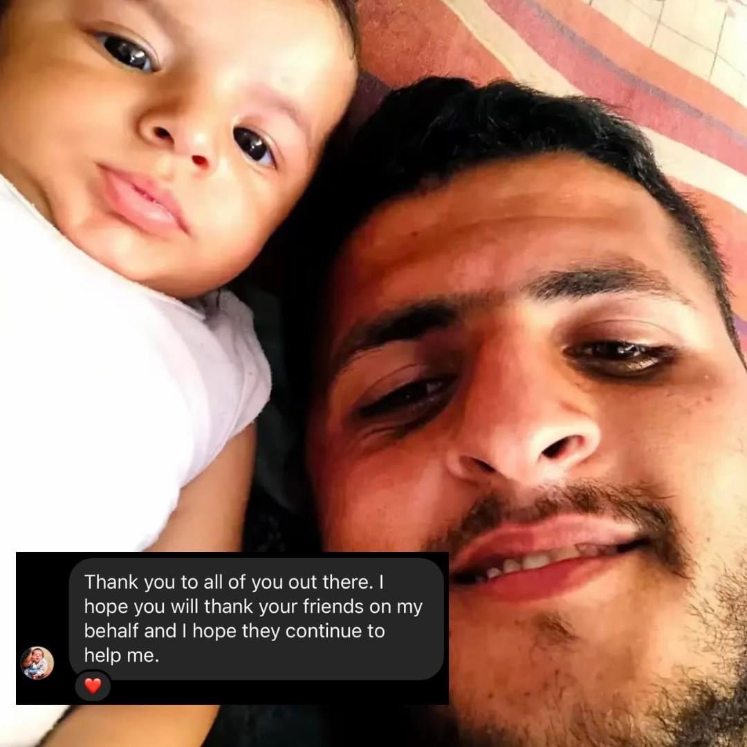 gaywhomasks's tweet photo. 🚨🍉 my friend Mohammed is sleeping on the street with his wife &amp; their baby after being displaced AGAIN. they need to gather $1,000 for a tent + only have $150. his goal is to collect the remaining $850 today for the safety of his family

Please supp0rt: https://t.co/AYeb4c1W0d https://t.co/ybglY6ADxP