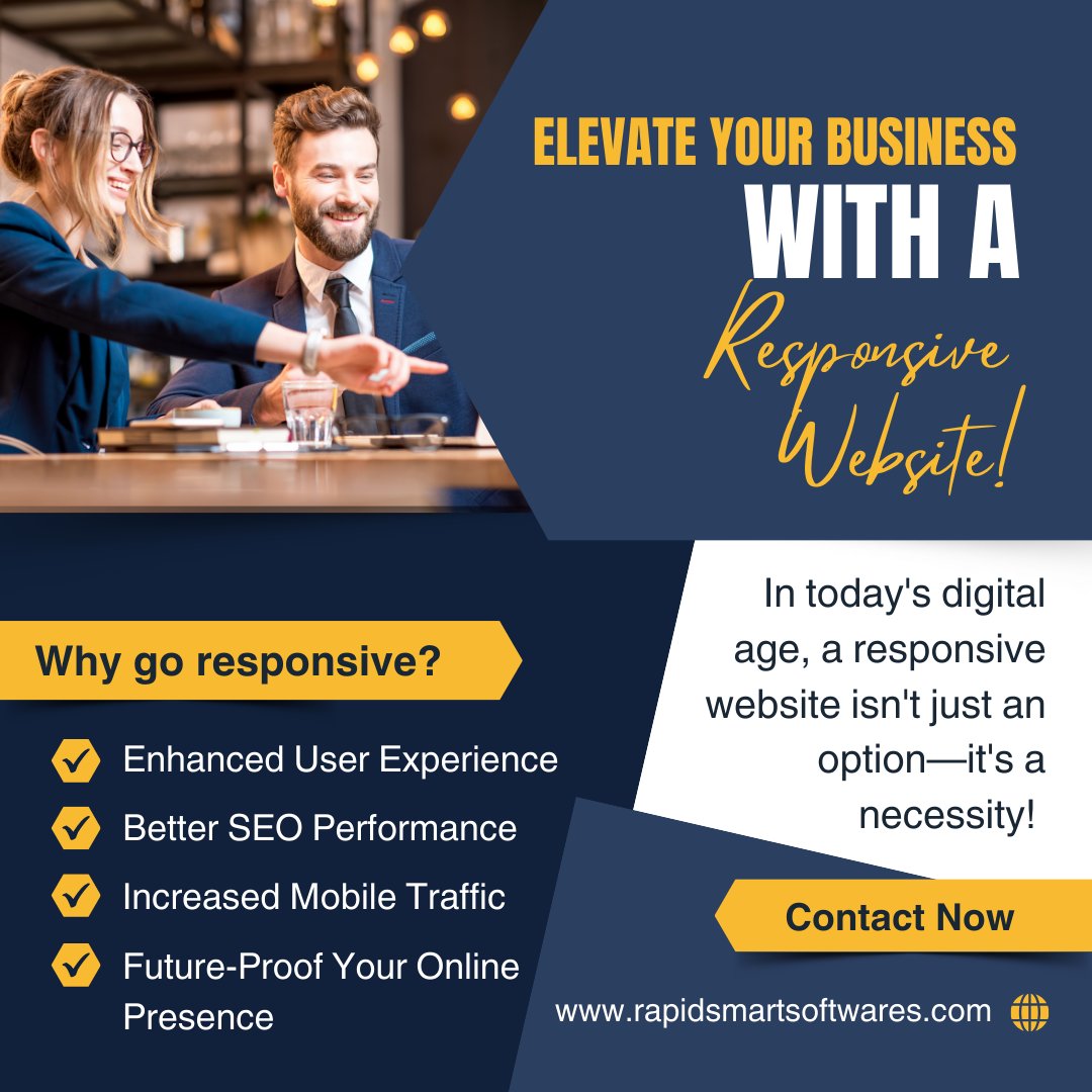 Take your online business to the next level by ensuring your website adapts to every device seamlessly. 
#WebDesign #ResponsiveDesign #DigitalMarketing #SEO #MobileFriendly #BusinessGrowth #WebsiteDevelopment #WebDevelopment #UserExperience #TechSolutions #WebDesignAgency