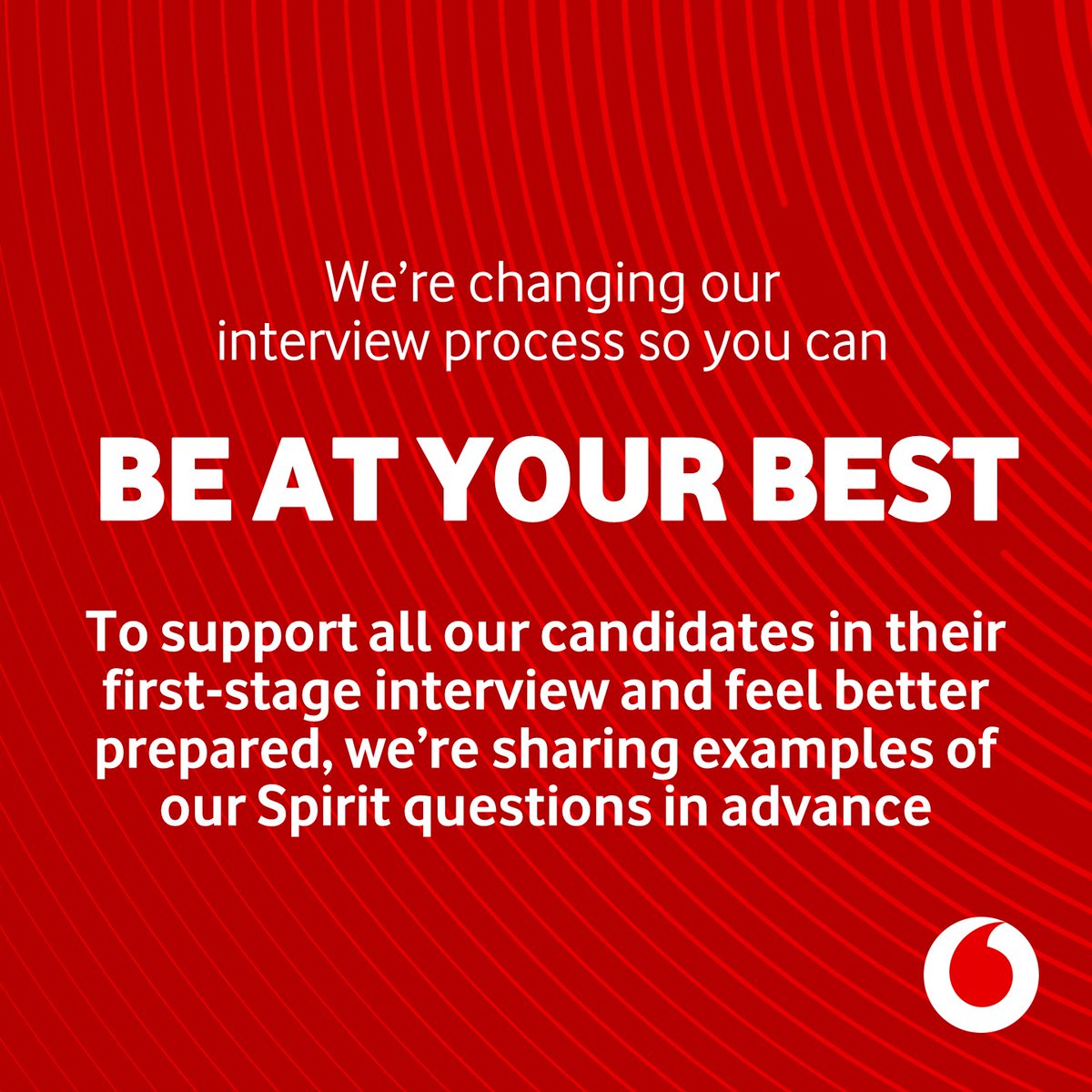 We’re changing the way we #hire! We’re providing our Spirit #interview questions in advance for all applicants to make our #hiring process more transparent and supportive. Learn more: careers.vodafone.com/uk/applying-to…