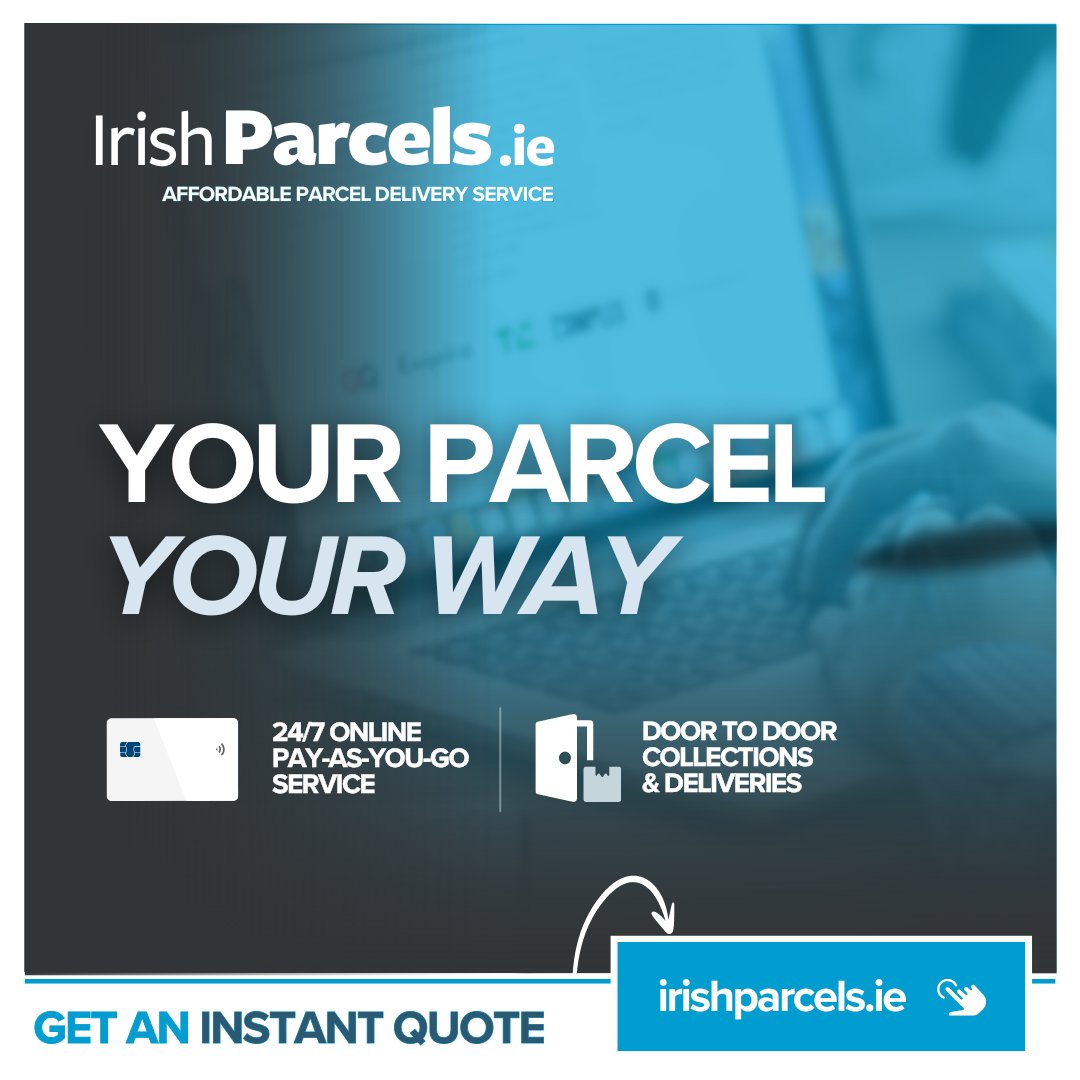 📦 Irish Parcels delivers right to your door! Whether it's Limerick to London or Dublin to Dubai, we've got you covered 🌍✈️. Book online 24/7 and skip the drop-off hassle— we’ll come to you! 🏠

Get an INSTANT QUOTE at irishparcels.ie

#DoorToDoor #IrishParcels