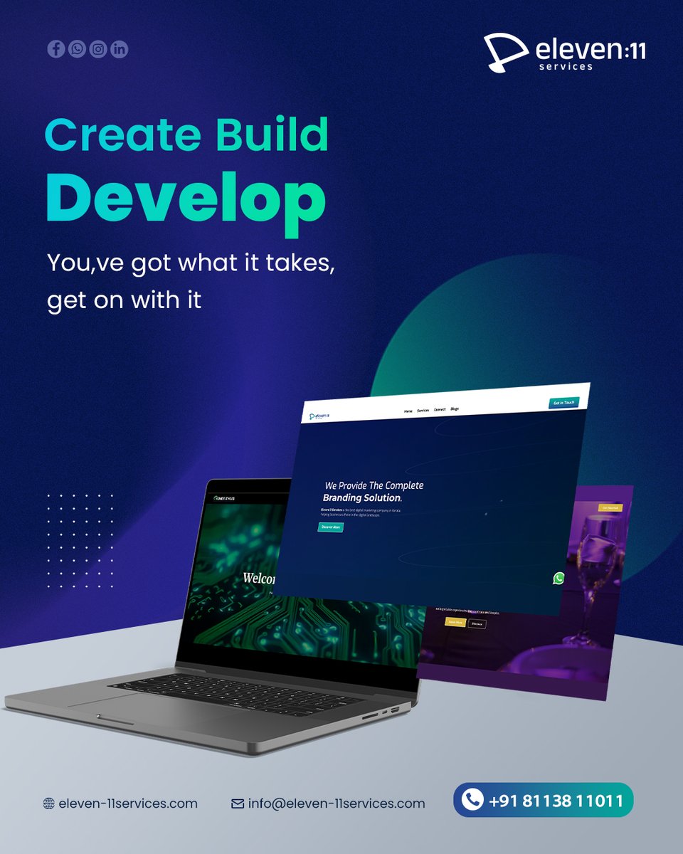 Eleven11HQ's tweet image. Create. Build. Develop.
You've got the vision, and we’ve got the tools to bring it to life! ✨ Whether you’re launching the next big thing or taking your brand to new heights, Eleven:11 Services is here to make it happen.
#BrandWithEleven11 #WebDevolopment