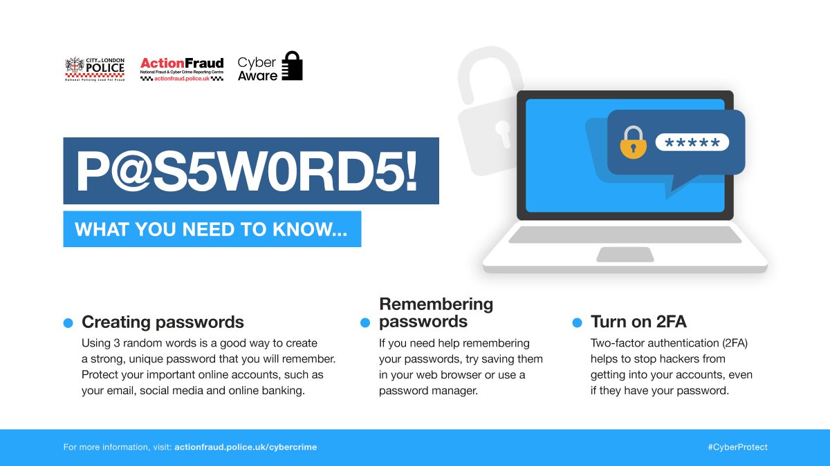 TSecrime (@tsecrime) on Twitter photo RT <a href="/ActionFraudUK/">Action Fraud</a>: Protect your devices with these simple steps:
- Use strong passwords of 3 random words for each account.
- Don't click links or download attachments you're unsure of
- Update antivirus and apply security patches when they become available. RT <a href="/ActionFraudUK/">Action Fraud</a>: Protect your devices with these simple steps:
- Use strong passwords of 3 random words for each account.
- Don't click links or download attachments you're unsure of
- Update antivirus and apply security patches when they become available.