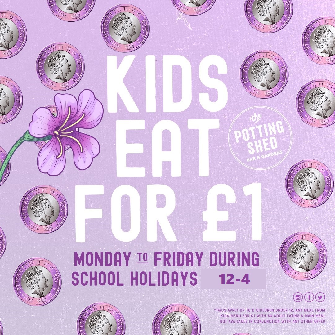 🤩KIDS EAT FOR £1 FOR THE SUMMER HOLS 🤩

Kids Eat for £1 with an adult eating a main meal Monday to Friday 12pm - 4pm for the whole Summer Holidays!

Get booked in here! - pottingshedbar.com/venues/beverle…

#KidsEatForAPound #SummerHols #Offer
