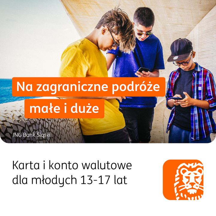 Twoje dziecko czeka na zagraniczny wyjazd?

Gdy świat stoi przed nim otworem, Ty otwórz mu konto walutowe, aby w dowolnym momencie mógł płacić zbliżeniowo kartą Visa i to bez prowizji oraz korzystać z mobilnego kantoru w aplikacji #MojeING ➡️ ing.pl/indywidualni/k…
