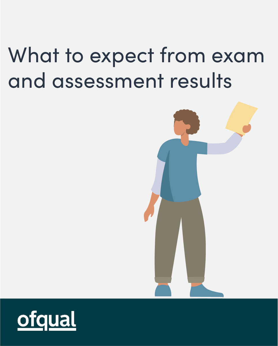 This Thursday is results day for A Levels and Level 3 vocational and technical qualifications.  
Check out our latest blog for information on marking, grading and results this summer: ⬇️ 

ofqual.blog.gov.uk/2024/08/12/loo…

#ResultsDay2024 <a href="/educationgovuk/">Department for Education</a> <a href="/thestudentroom/">The Student Room 👩‍🎓</a>