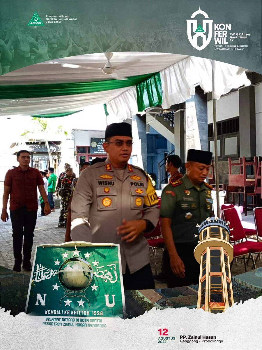 ansorkraksaanpc's tweet photo. Selamat datang tamu dan undangan dalam Konferwil XV PW GP Ansor Jatim di Pondok Pesantren Zainul Hasan Genggong.

#KonferwilXVAnsorJatim https://t.co/i52vcWqIkm