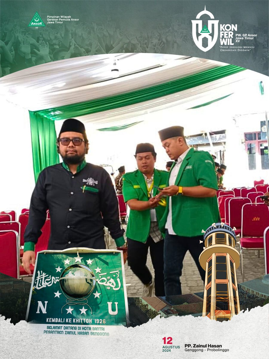 ansorkraksaanpc's tweet photo. Selamat datang tamu dan undangan dalam Konferwil XV PW GP Ansor Jatim di Pondok Pesantren Zainul Hasan Genggong.

#KonferwilXVAnsorJatim https://t.co/i52vcWqIkm
