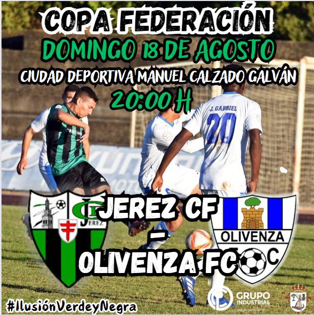 Primer partido en Jerez de la pretemporada 24-25. Este domingo 18 de agosto, a las 20:00, jugamos contra el Olivenza, partido correspondiente a los cuartos de final de Copa Federación. ¡¡¡Empezamos!!!