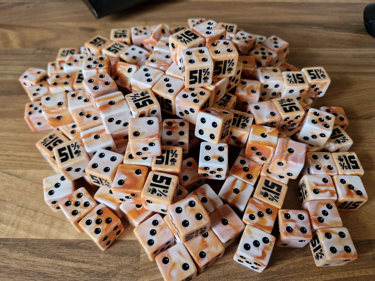 International Super Alliance 51% dice got here at long last, shout out <a href="/BaronOfDice/">Baron Of Dice</a> and <a href="/MechRat420/">Keegan Graves</a> for dealing with all the buying and shipping.
Mega excited to start rolling these with folks