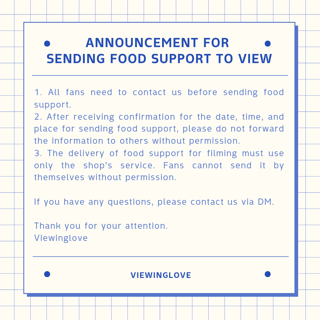 ประกาศขอความร่วมมือเรื่องการส่ง Food Support ให้น้องวิว
Announcement for Sending Food Support to View 

#viewbenyapa
#viewinglove
#สระอิของวว