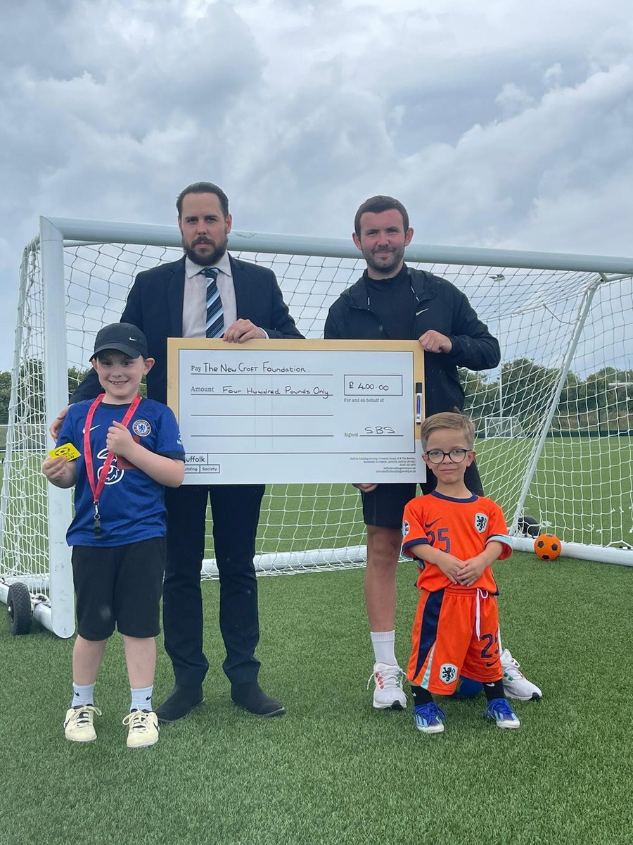 Suffolk Building Society (@suffolkbuildsoc) on Twitter photo The Haverhill branch was pleased to donate ÂŁ400 to <a href="/TNCFoundation/">TheNewCroftFoundation</a> to help them to continue to provide football sessions for children with additional needs.
Here’s to more football sessions going into the new season! ⚽
#Charity #Suffolk #SuffolkThroughAndThrough The Haverhill branch was pleased to donate ÂŁ400 to <a href="/TNCFoundation/">TheNewCroftFoundation</a> to help them to continue to provide football sessions for children with additional needs.
Here’s to more football sessions going into the new season! ⚽
#Charity #Suffolk #SuffolkThroughAndThrough