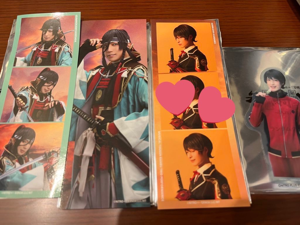 【交換】ミュージカル刀剣乱舞 
刀ミュ 参騎出陣 ランダム

譲）和泉守兼定、堀川国広

求）フォトシール 山姥切国広 抜刀/全身
　　ステッカー 山姥切国広 全身以外

郵送にて交換希望。
まとめての交換優先のため、お返事にお時間いただく場合がございます。
検索よりお気軽にお声掛けください。