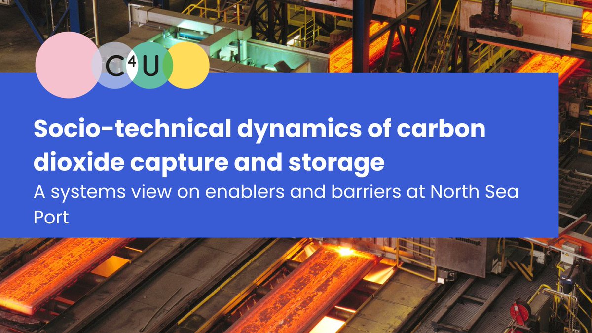 In this article, C4U researchers examine the interactions between technological, economic &amp; societal challenges for #CCS in the North Sea Port industrial cluster, with the aim of identifying a course of action for industrial decarbonisation in the area.

sciencedirect.com/science/articl…