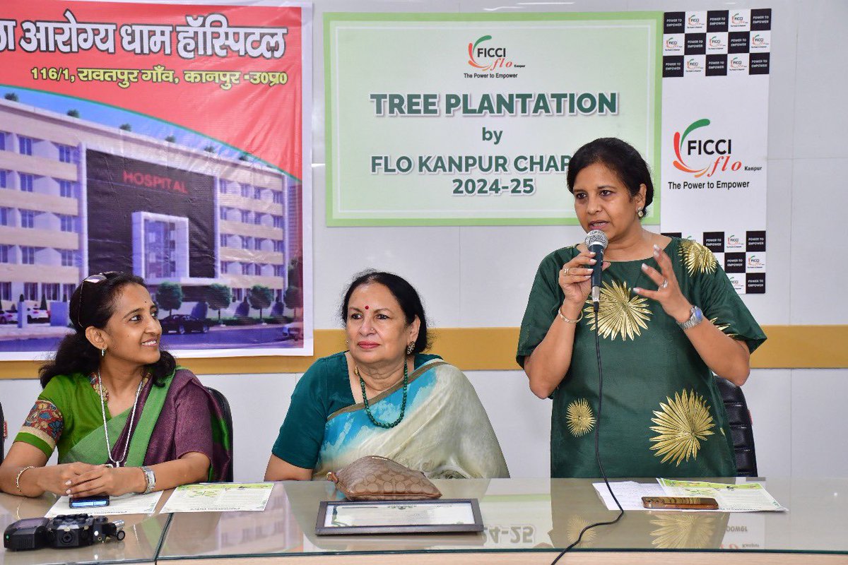 FloKanpur's tweet photo. On 13th July, we had a very successful  tree plantation drive at the Ramlalla Arogyadham Hospital premises.
FLO members sponsored the trees and  40 Ficus, 40 Tikoma,20 Ashok, 2 each bottle brush,anwla,Tulsi, and 10 harsingar were planted at the campus. https://t.co/Ei3q0MMNMD