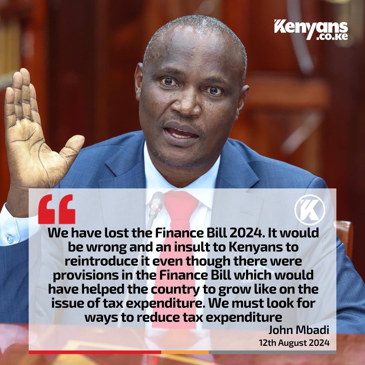jumajakobu's tweet photo. BREAKING NEWS

There were provisions in the Finance Bill which would have helped the country to grow - CS John Mbadi https://t.co/DGpZWVEC98