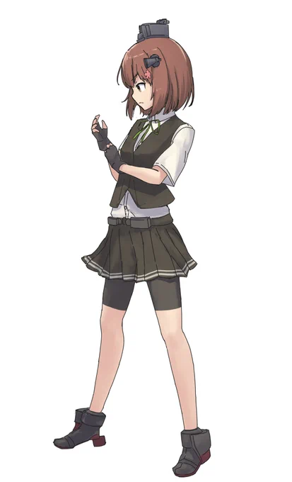 色紙にリクエストのあった他陽炎型制服の雪風。色紙には描けなかったのでここに置いておきます。陽炎の服を最近描いてないかっこいい感じで。 