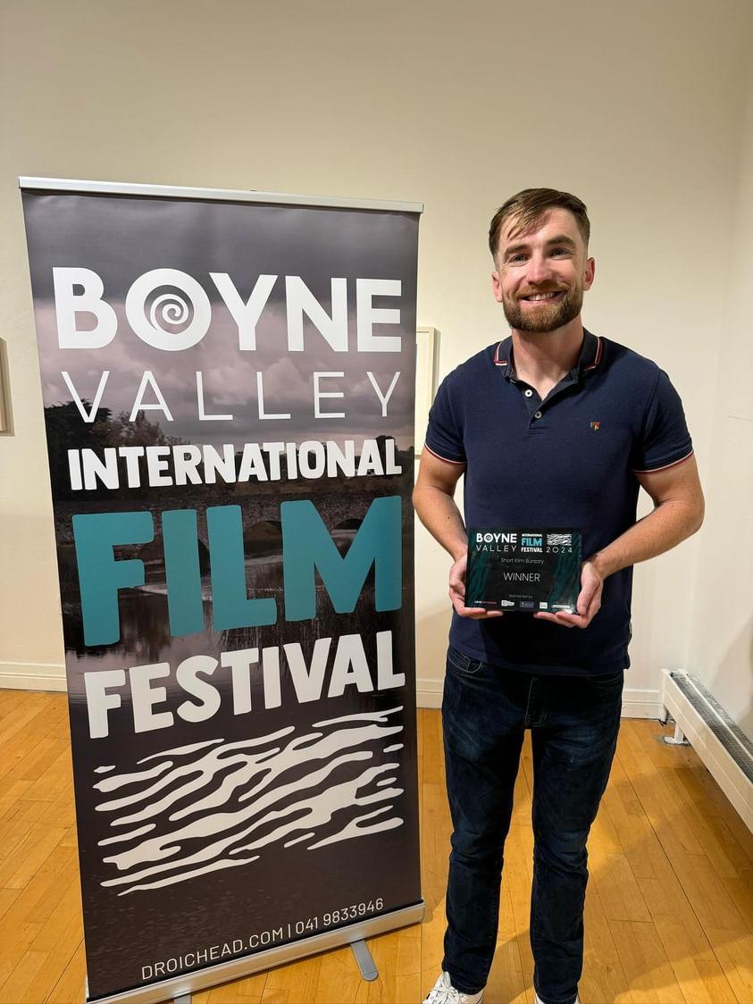 Delighted to win the short film bursary award @BoyneValleyIFF Thanks so much @frankwkelly Collette, the judges and everyone at the festival
