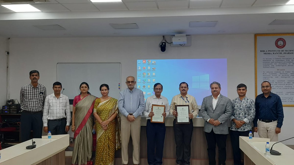 ari_pune's tweet image. On August 2, 2024, @ari_pune and @BITMesra_Ranchi signed an MoU to foster world-class research between the two institutions. MoU signed in the presence of  Prof. (Dr.) Indranil Manna,Vice Chancellor,BIT Mesra &amp;amp; @pkdhakephalkar, Director, ARI @IndiaDST @DrJitendraSingh @karandi65