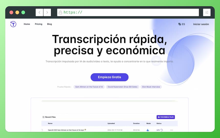 softapps's tweet photo. ¿Imaginas poder #transcribir audio y video en 98 idiomas distintos? 🌐🎧
Yescribe AI lo hace posible con solo subir tu archivo. Y no solo eso, su #IA resume los puntos clave para que ahorres tiempo.
Cuenta con una modalidad de uso gratuito.
➡️https://t.co/xXqNFCAQeq https://t.co/9ei2KEJ9Ci