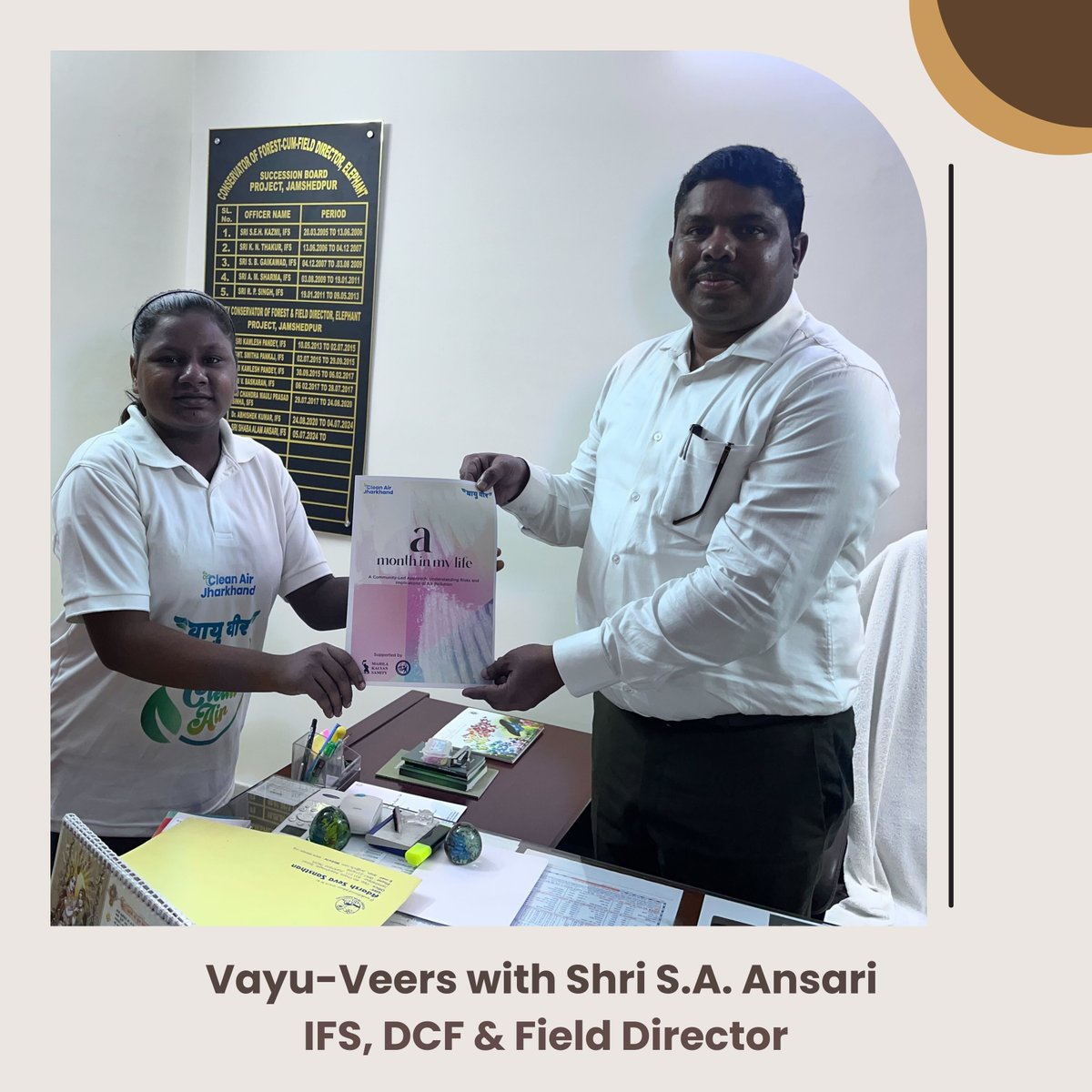 The Vaayu Veers have been actively engaging with key authorities to voice their demands and seek support. 💫🍃 Recently, they met with key officials and discussed the findings from their report with them.