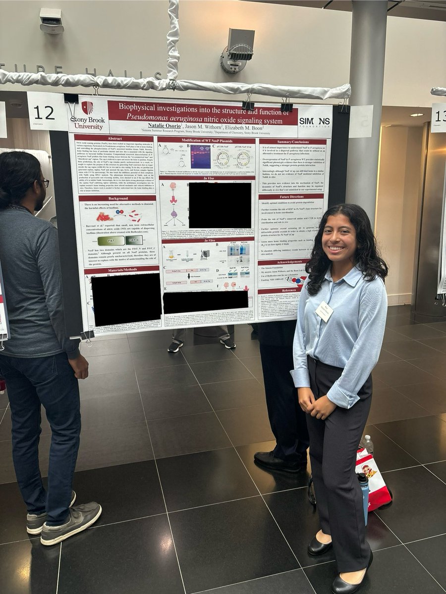 TheBoonGroup (@group_boon) on Twitter photo Last week we said goodbye to Natalie Osorio, a high school student who got a chance to work in the <a href="/group_boon/">TheBoonGroup</a> this summer thanks to the Simon’s Foundation.
Natalie worked with <a href="/JasonWithorn/">Jason Withorn</a> exploring the structure/function relationship of NosP in Pa! Last week we said goodbye to Natalie Osorio, a high school student who got a chance to work in the <a href="/group_boon/">TheBoonGroup</a> this summer thanks to the Simon’s Foundation.
Natalie worked with <a href="/JasonWithorn/">Jason Withorn</a> exploring the structure/function relationship of NosP in Pa!