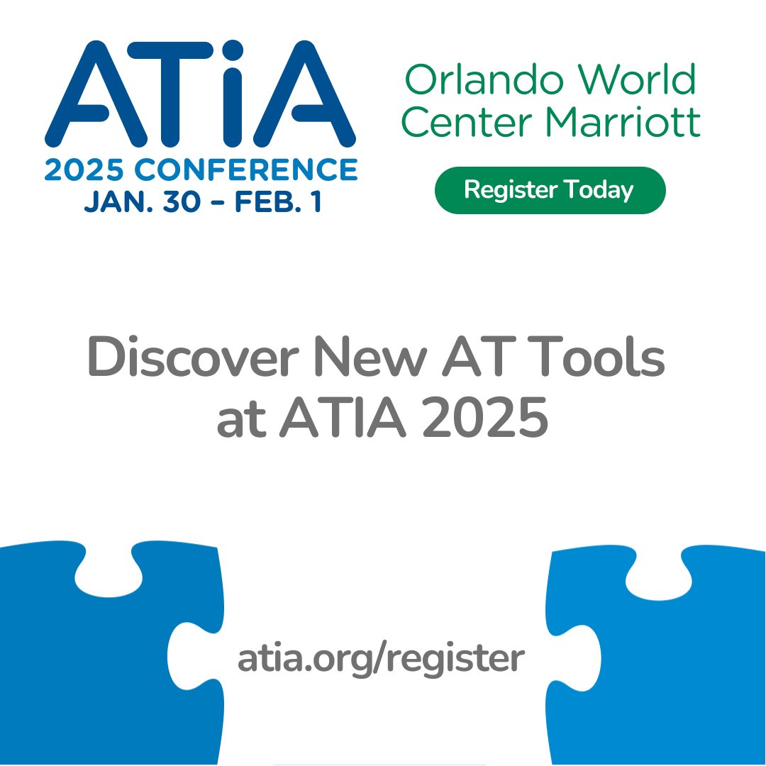 Discover New AT Tools: We can't wait to explore the latest assistive technology tools with you at ATIA 2025 that can enhance your ability to learn and teach. 

Register at atia.org/register.

#ATIA2025 #ATTools  #DiscoverAT