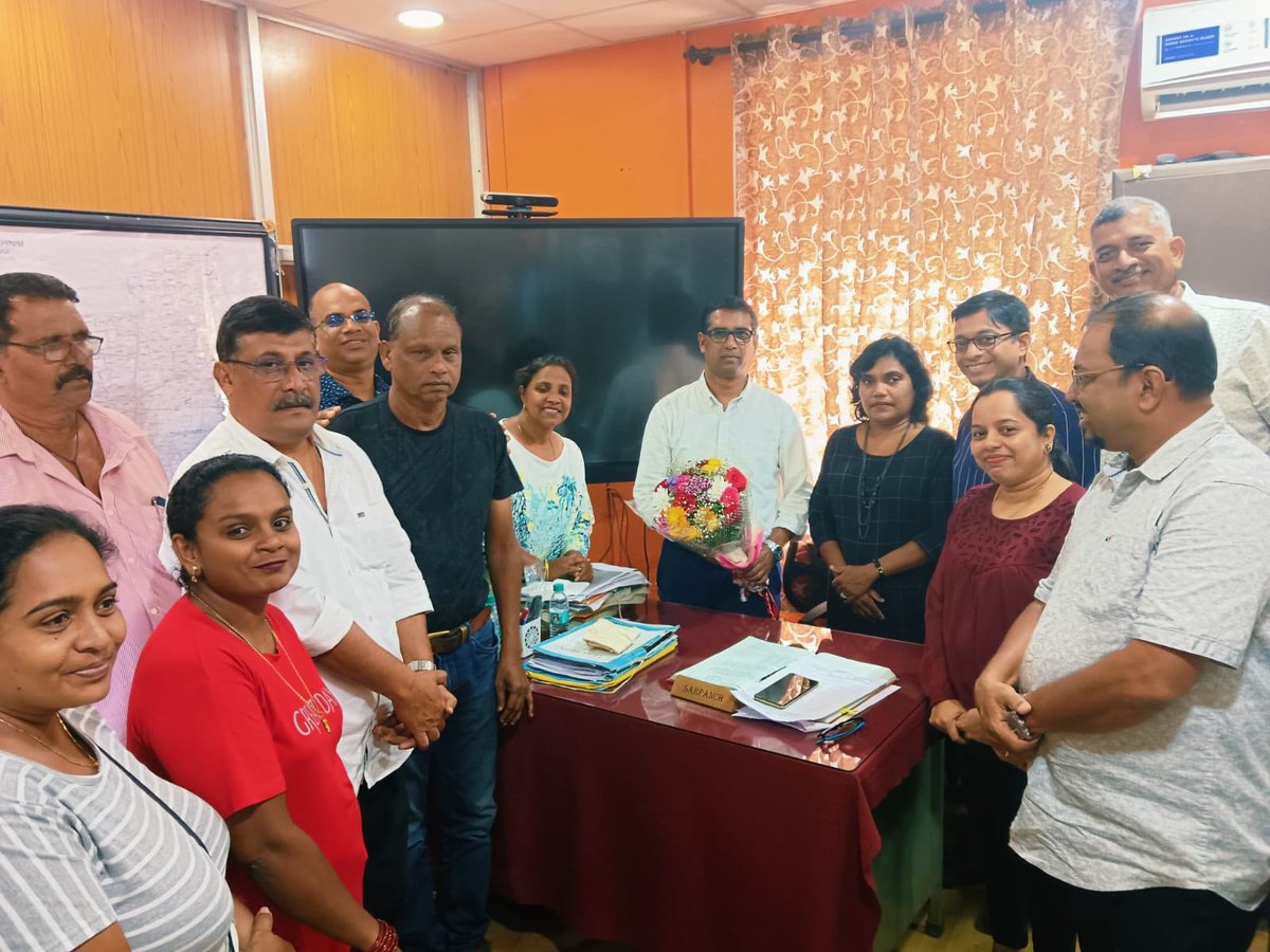 Goaforwardparty's tweet photo. CONGRATULATIONS! To Frank Viegas on being elected unopposed as the  sarpanch of Chinchinim -Deussua panchayat. As a member of the State Executive of the party, he’s been at the forefront of championing issues that matter most to ordinary #Goemkars. We wish him all the best. https://t.co/XHEABs0ieL