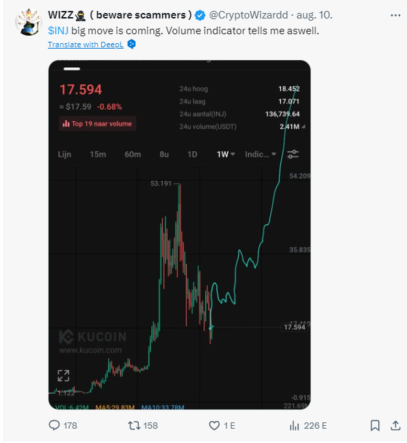 This clown just blocked me but another prediction that "worked out" 🤣🤣🤣 Dont follow scammers like him
#INJ $inj