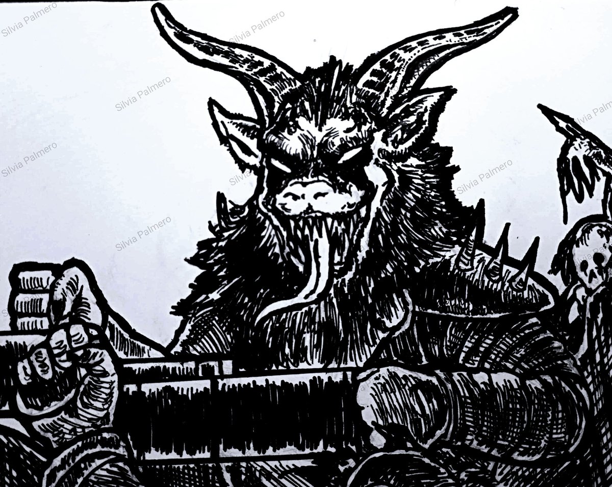 ArtPalmeroni's tweet photo. A Sadistic Mad Goat in progress... 

#darkart #nuclearwar #satanicgoat #goat #goatart #satanicart #penart #rawart #wip  #thrashmetalart #thrashmetalartwork #thrashmetal #goatmetal #warmetal  #blackmetalart  #blackmetal #blackdeathmetal #deathmetalart #deathmetal #blackdeathmetal https://t.co/6ocG1gqIqL