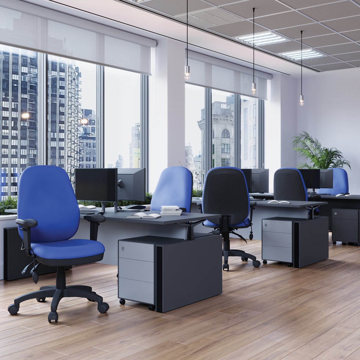 With a height-adjustable back, arms, seat slider, and air lumbar pump, comfort meets customisation with our Harrison Operator Chair.

Don't have a trade account?
Contact sales@nautilusdesigns.co.uk to open one today or call us on 0121 502 7460.
#OfficeComfort #workspace