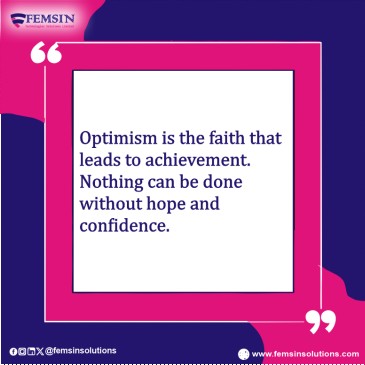 FemsinSolutions's tweet photo. Optimism is the faith that leads to achievement. Nothing can be done without hope and confidence. #GetInspired #MondayMotivational #HappyNewWeek #femsinsolutions #itsolutionsprovider https://t.co/RjPe71alp2