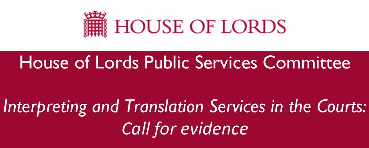 The cross-party House of Lords Public Services Committee has launched an inquiry into Interpreting and Translation Services (ITS) in the UK Courts.

Read more on CIOL's input and how to make a submission here: ciol.org.uk/inquiry-interp…

<a href="/LordsPublicSCom/">Lords Public Services Committee</a> #Interpreting #Translation